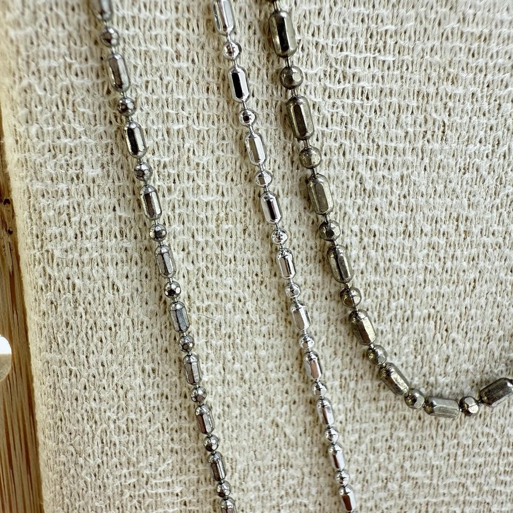 Three 18K Gold Plated Beaded Bar Chain Necklaces, 18KGP Necklace Lot - Picture 2 of 8